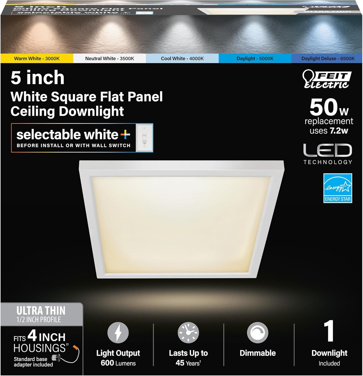 Amazon.com: Feit Electric Company: Edge Lit Ceiling Lights